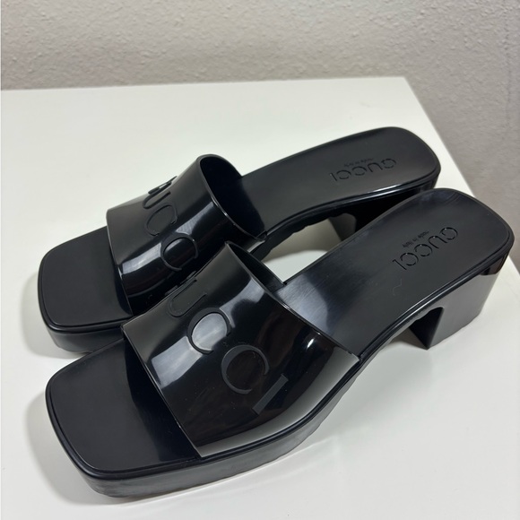 Gucci rubber Sandals Mules - Picture 1 of 7